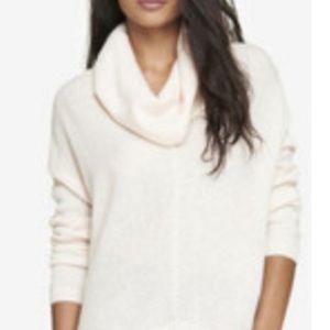Devotion by cyrus off white oversized turtleneck sweater